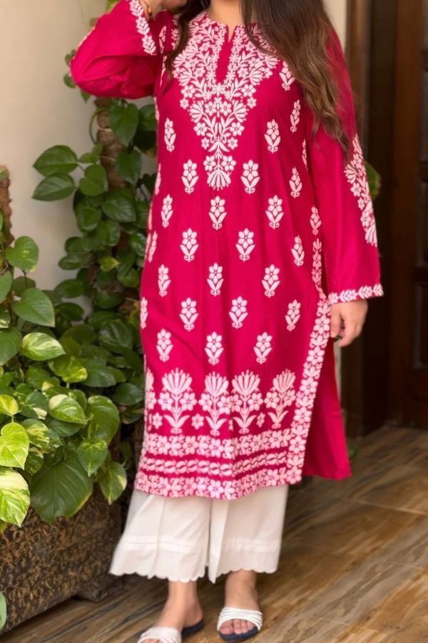 FOXY Embossed Indian Chicken Kari Kurti