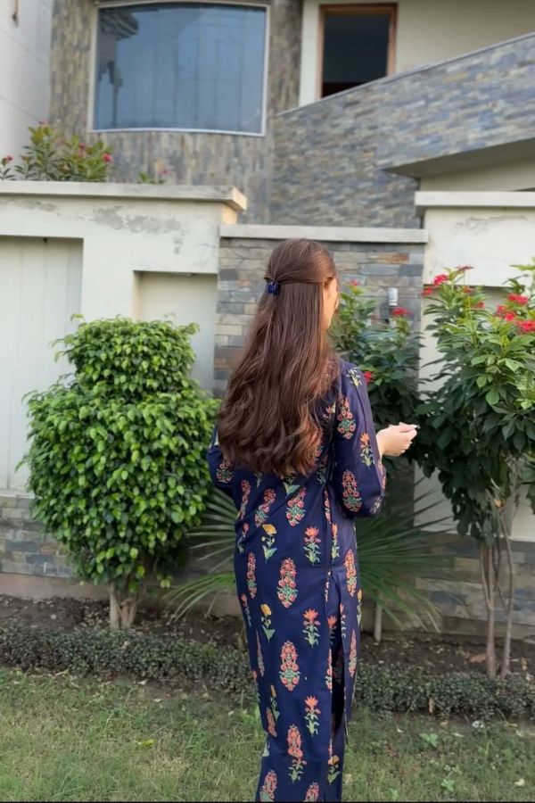FLORA FLOWER PRINT 2PCS STITCHED