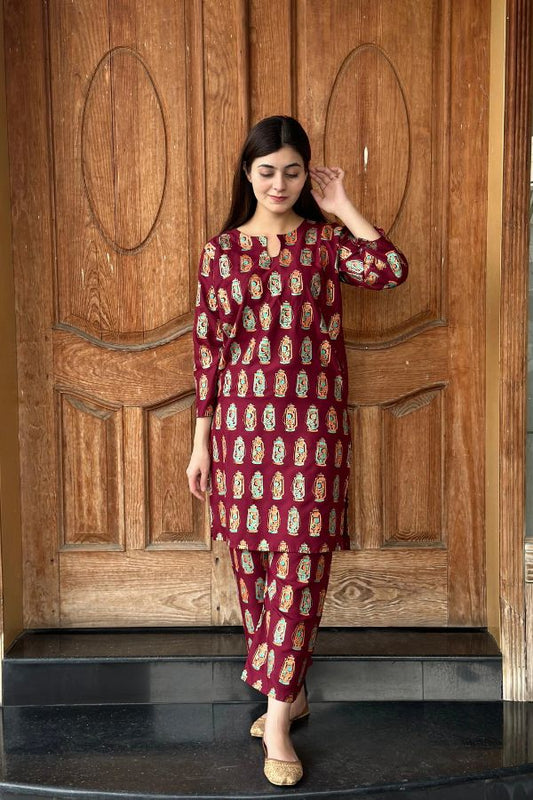 LAL - TIAN PRINTED 2PCS STITCHED