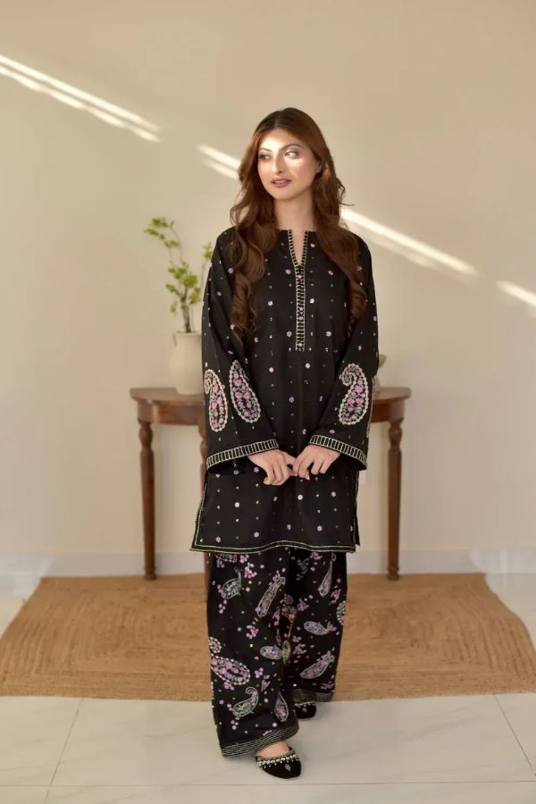 Black Embroidered-2PCs