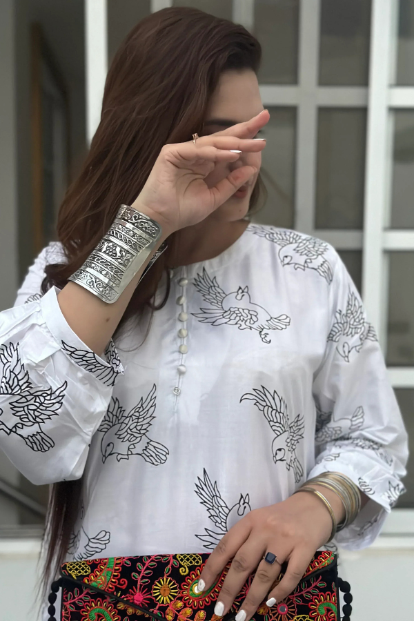 BIRD STICHED 2PCS