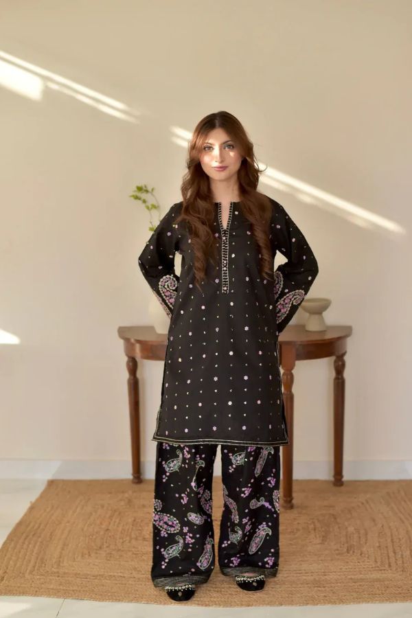 Black Embroidered-2PCs