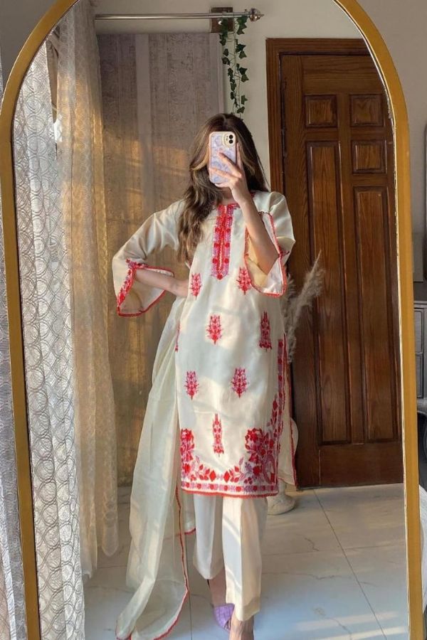 KHADDI NET STICHED 2PCS