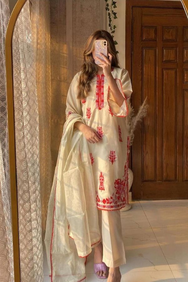 KHADDI NET STICHED 2PCS